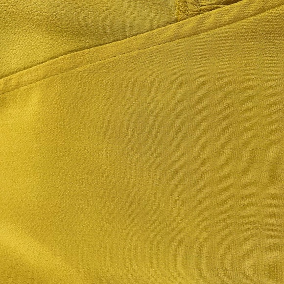 Madewell Shirt Womens XL Raelynn Yellow Wrap Blouse Side Tie Viscose V-Neck - Picture 16 of 16